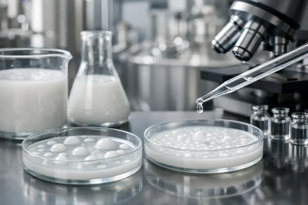 Emulsion Droplet Size Control in Production