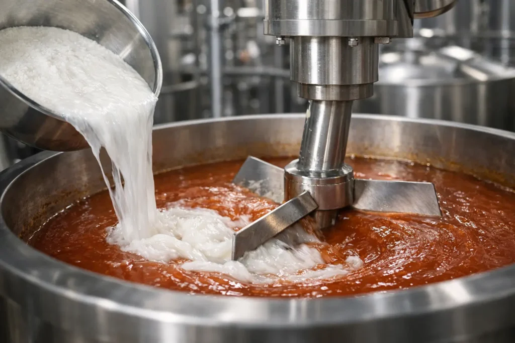 What Mixer Handles Starch in Sauce Production?