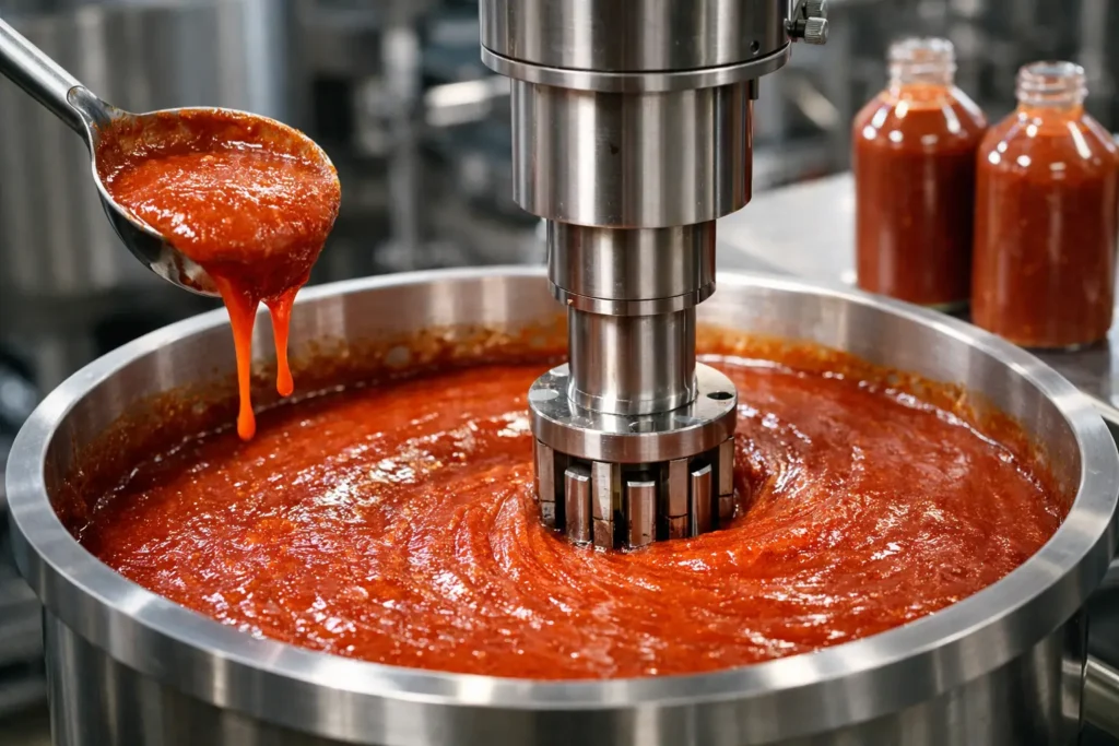 High Viscosity Sauce Homogenization That Holds