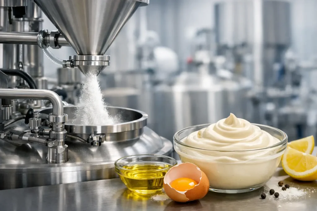 Powder Induction System Sizing for Mayonnaise