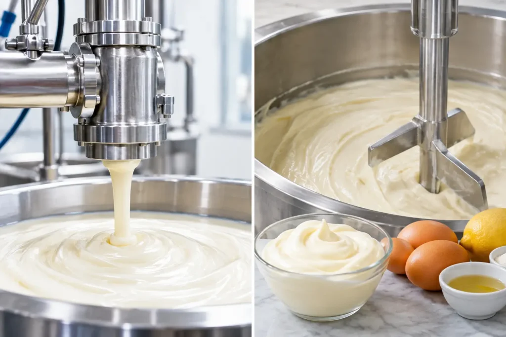 Inline Versus Batch Homogenization for Mayo
